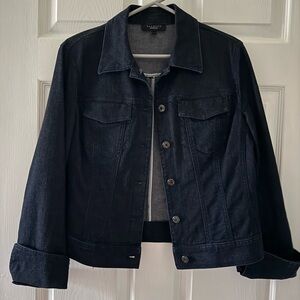 Talbots Dark Blue Denim Jean Jacket Size 6 - MINT!